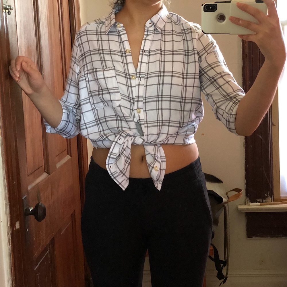 Oversized Hollister Plaid Flannel Shirt